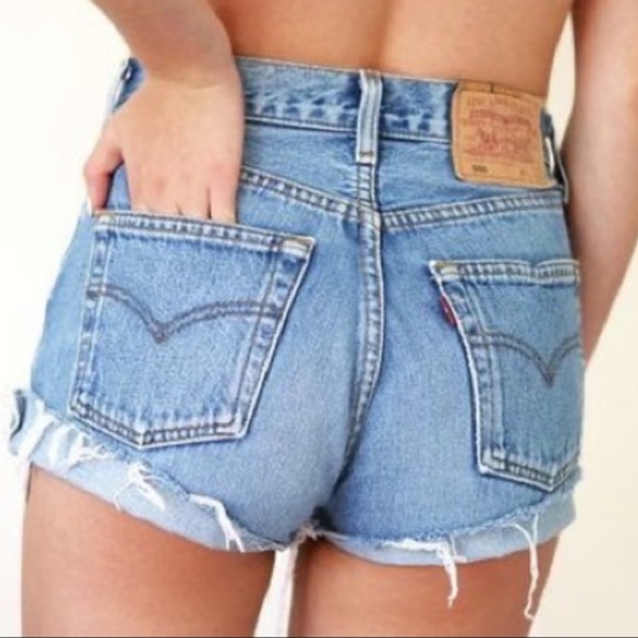 Levi’s Vintage 501 distressed cutoff denim shorts Size 29 - Picture 4 of 12